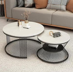 Charger l&#39;image dans la galerie, 🔥 Table Basse Double en Marbre – Design Moderne 🖤🤍 | -50% de réduction ✨
