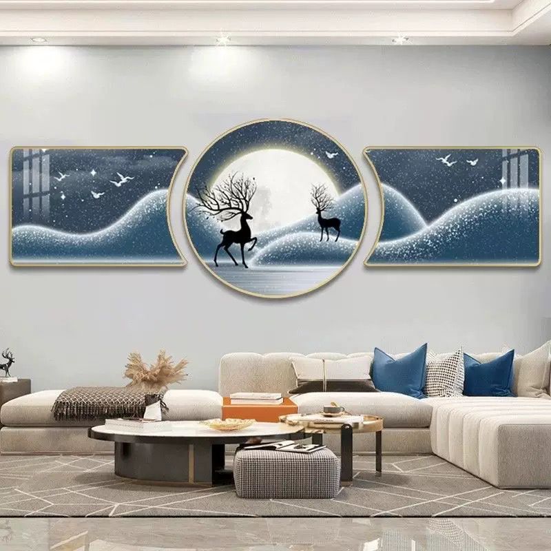 ✨ Tableau Décoratif Cristal XXL – 3 Pièces (40+60+40 cm) ✨