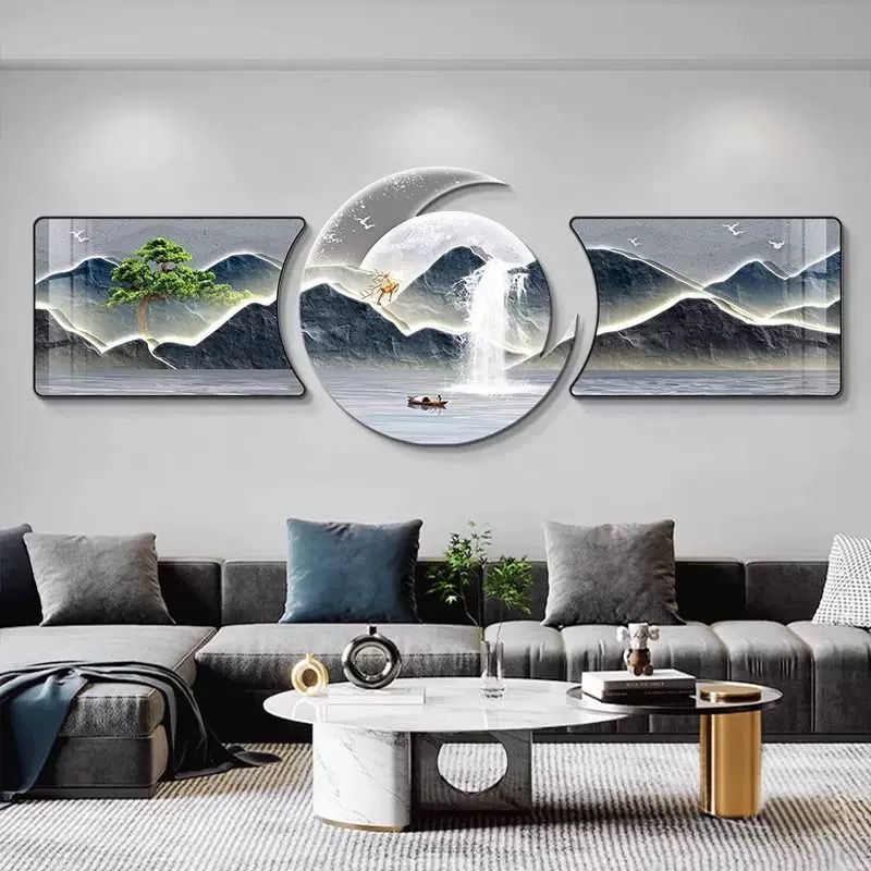 ✨ Tableau Décoratif Cristal XXL – 3 Pièces (40+60+40 cm) ✨