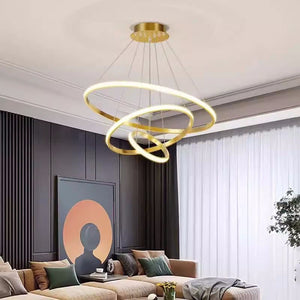 💡 Lustre LED Moderne en Anneaux – Design Élégant & Tendance ✨