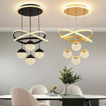 Charger l&#39;image dans la galerie, ✨ Lustre LED Cristal Moderne – Élégance &amp; Luxe pour votre Intérieur ✨
